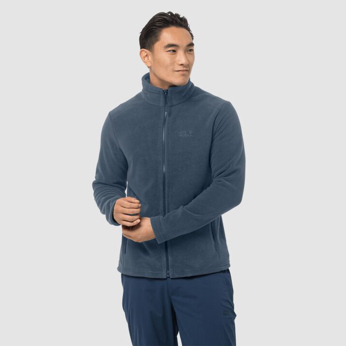 Jack Wolfskin Mens Midnight Moon Fleece Jacket Grey Blue 491076OVP